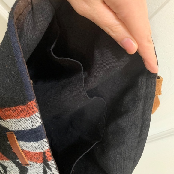 Little Orange Scooter Purse Bag Aztec-Like Pattern With Leather Feel Straps - Picture 8 of 8